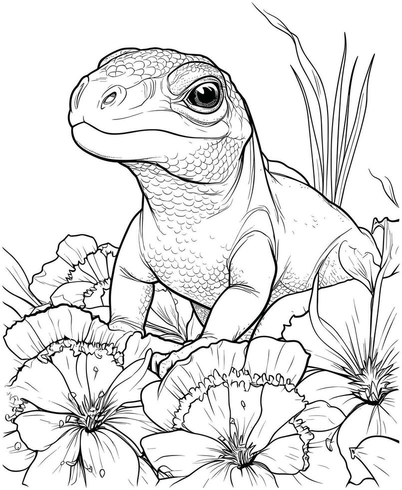 170+ Lizard Coloring Page Designs 14