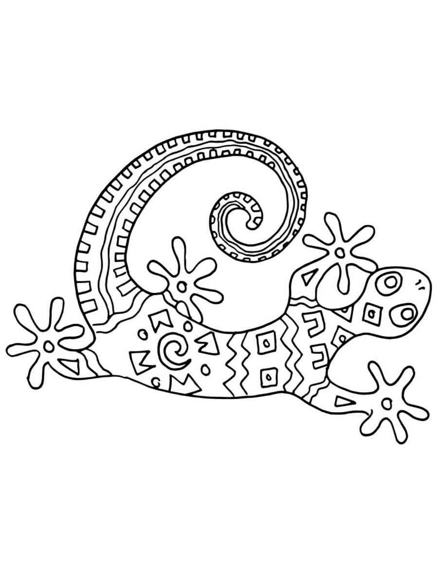 170+ Lizard Coloring Page Designs 140