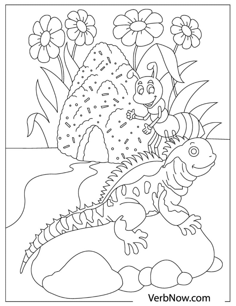 170+ Lizard Coloring Page Designs 17