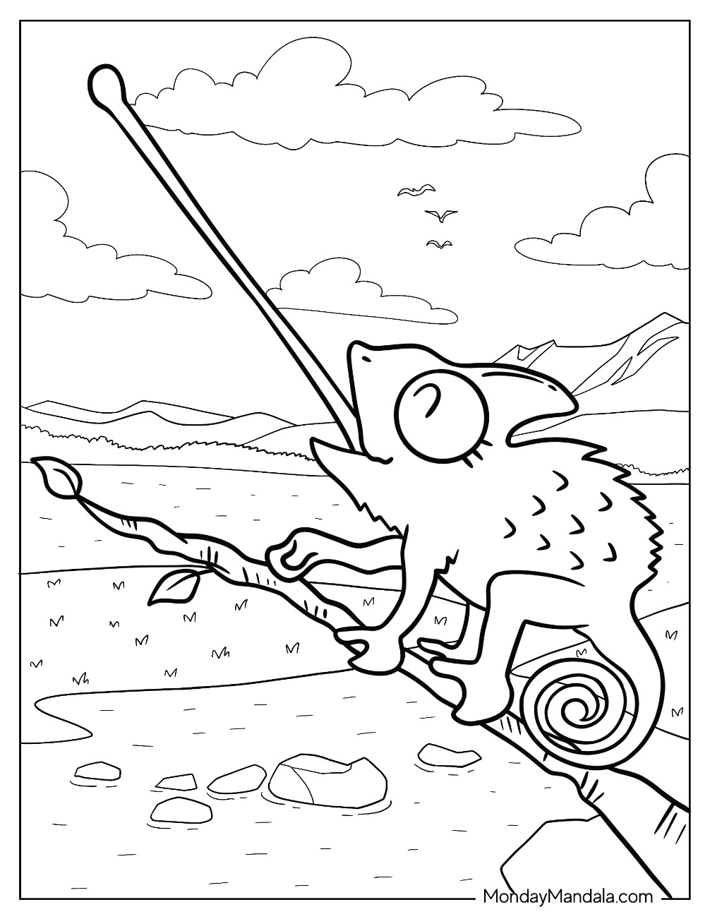 170+ Lizard Coloring Page Designs 31