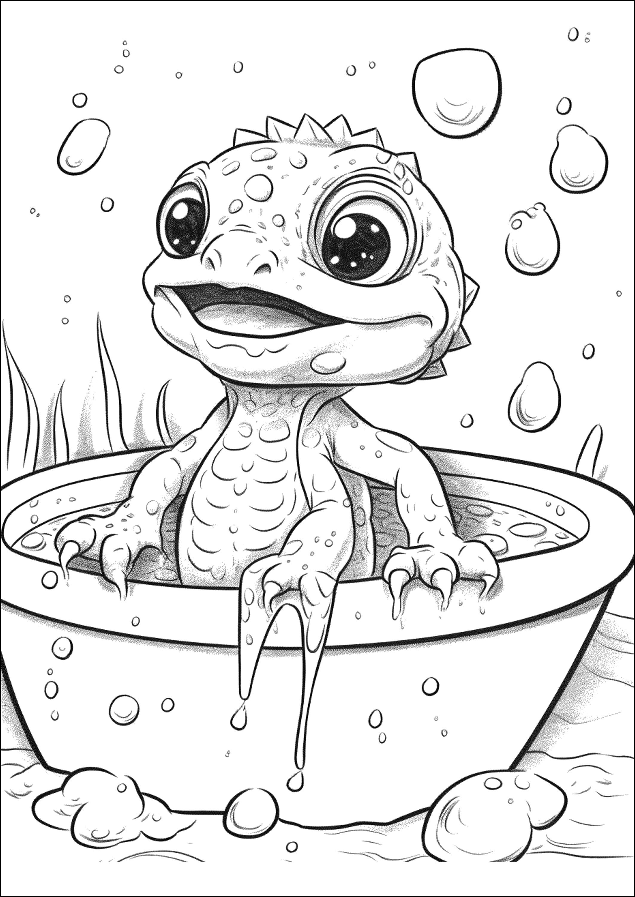 170+ Lizard Coloring Page Designs 41