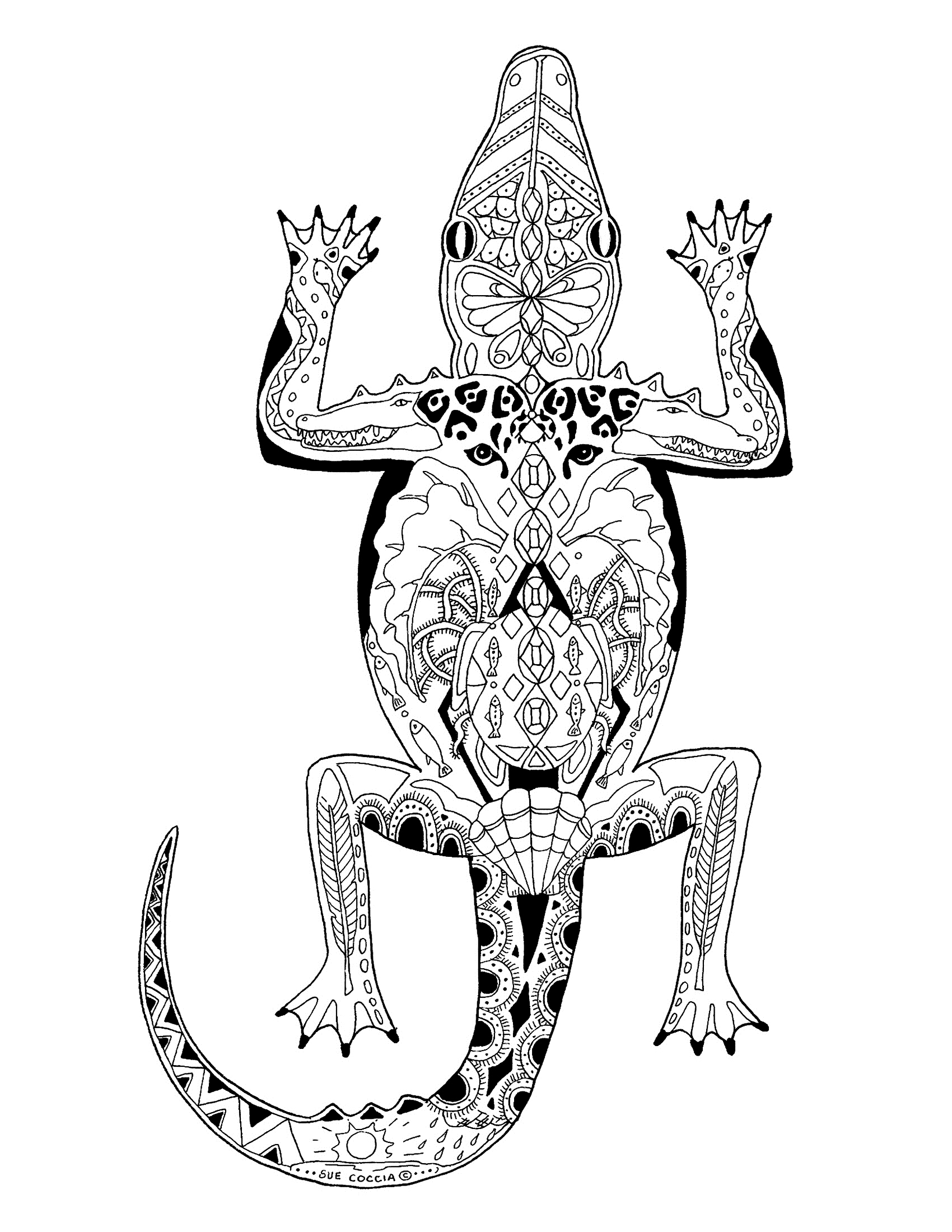 170+ Lizard Coloring Page Designs 47