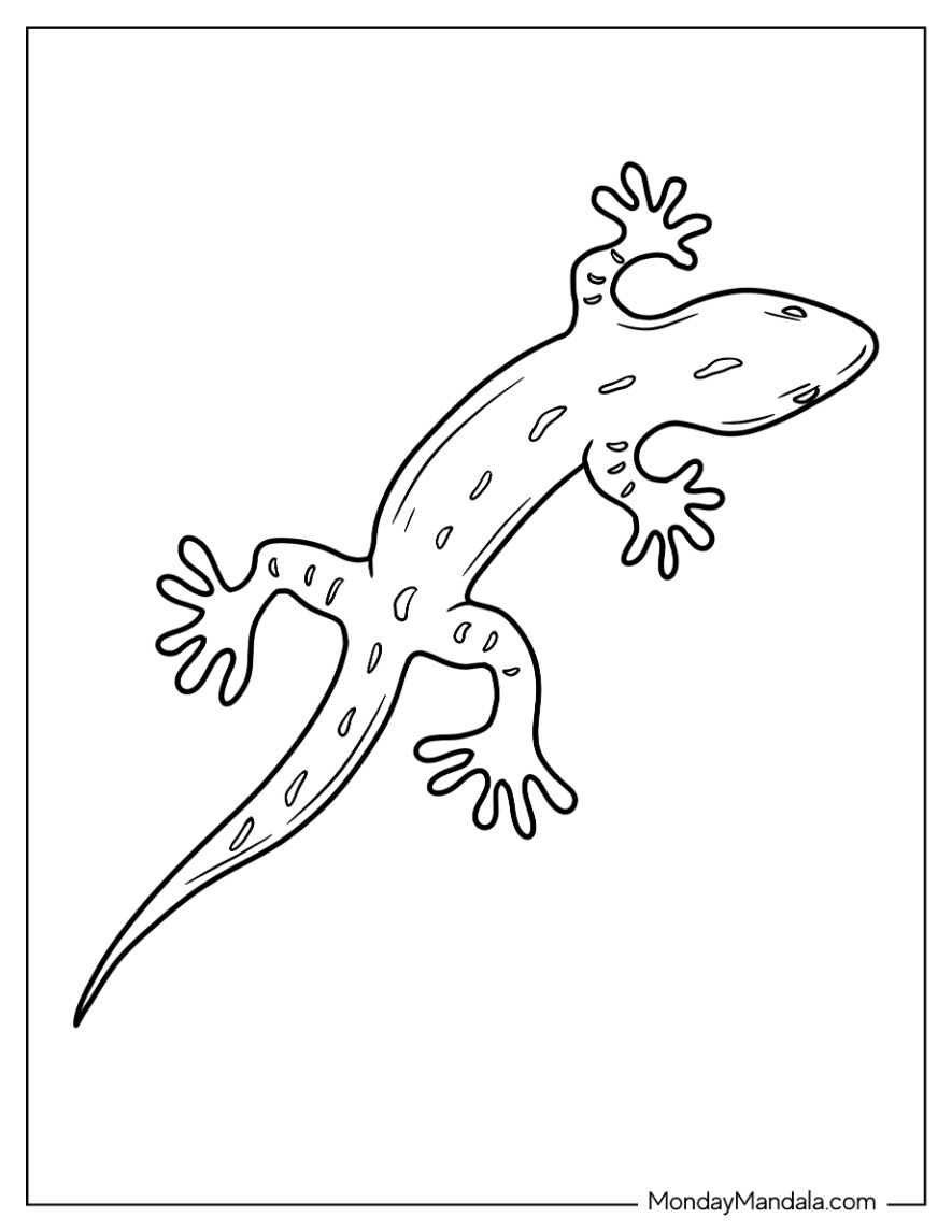 170+ Lizard Coloring Page Designs 5