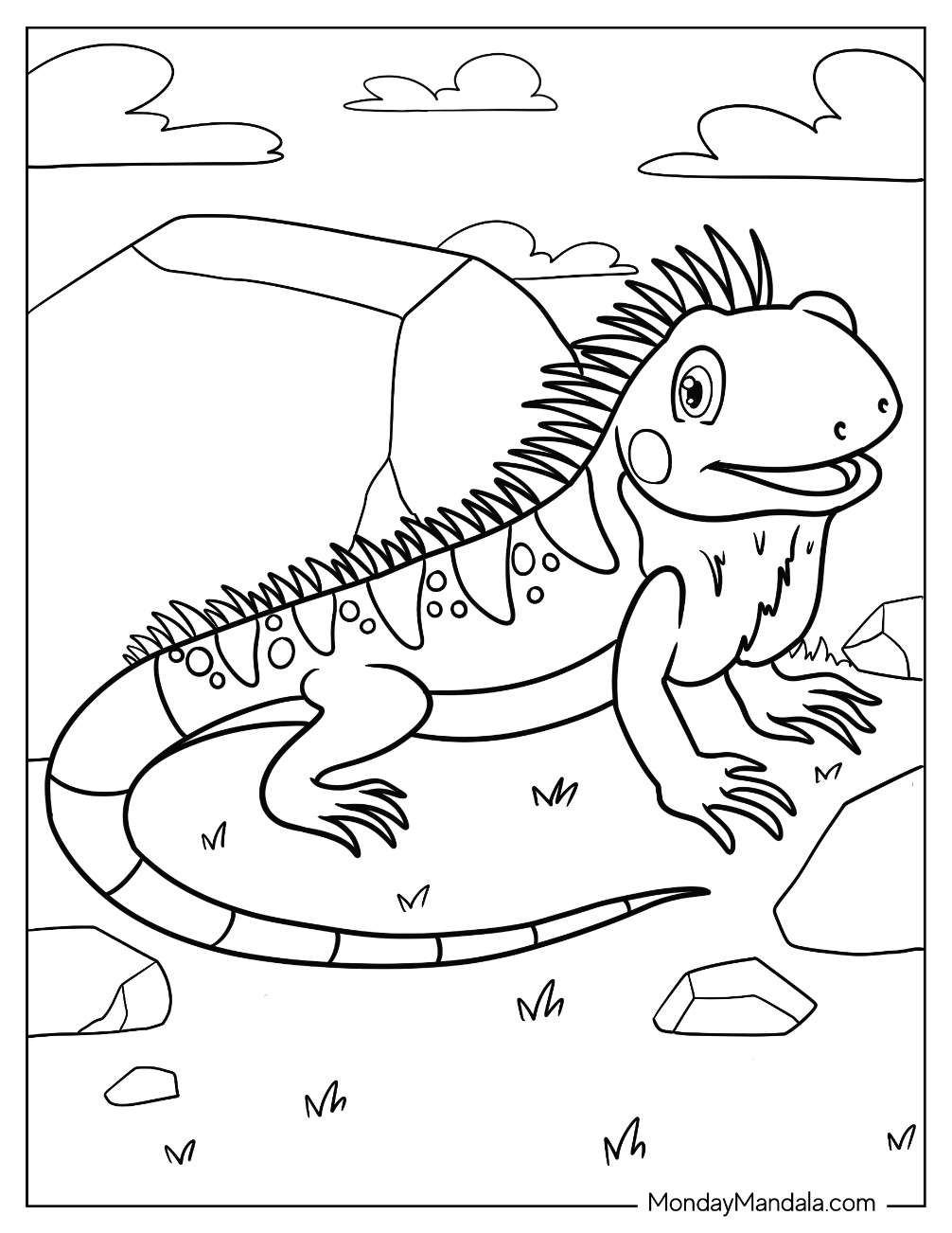 170+ Lizard Coloring Page Designs 56