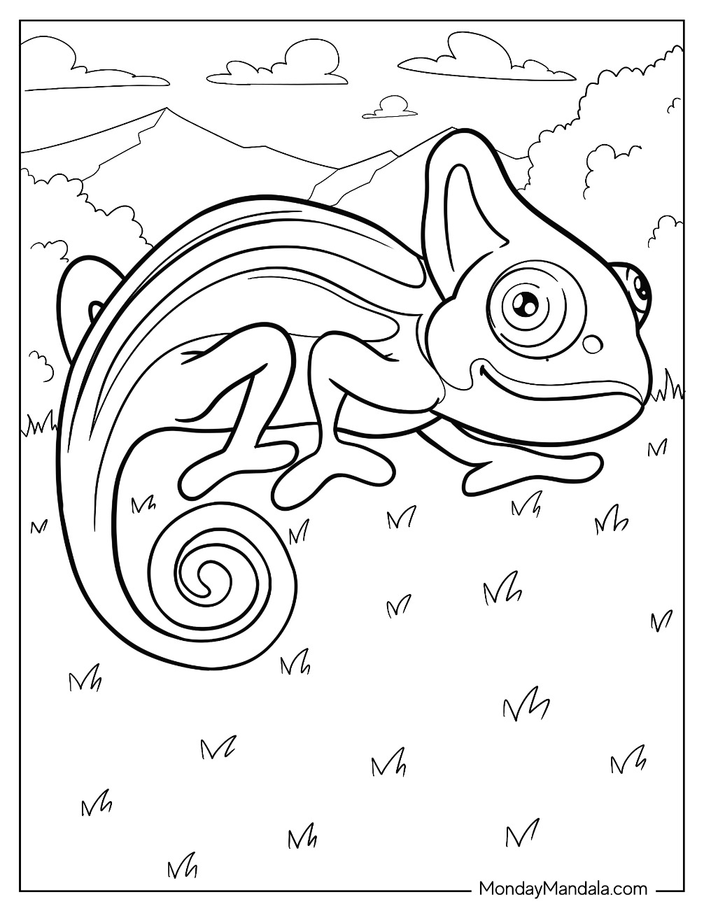 170+ Lizard Coloring Page Designs 61