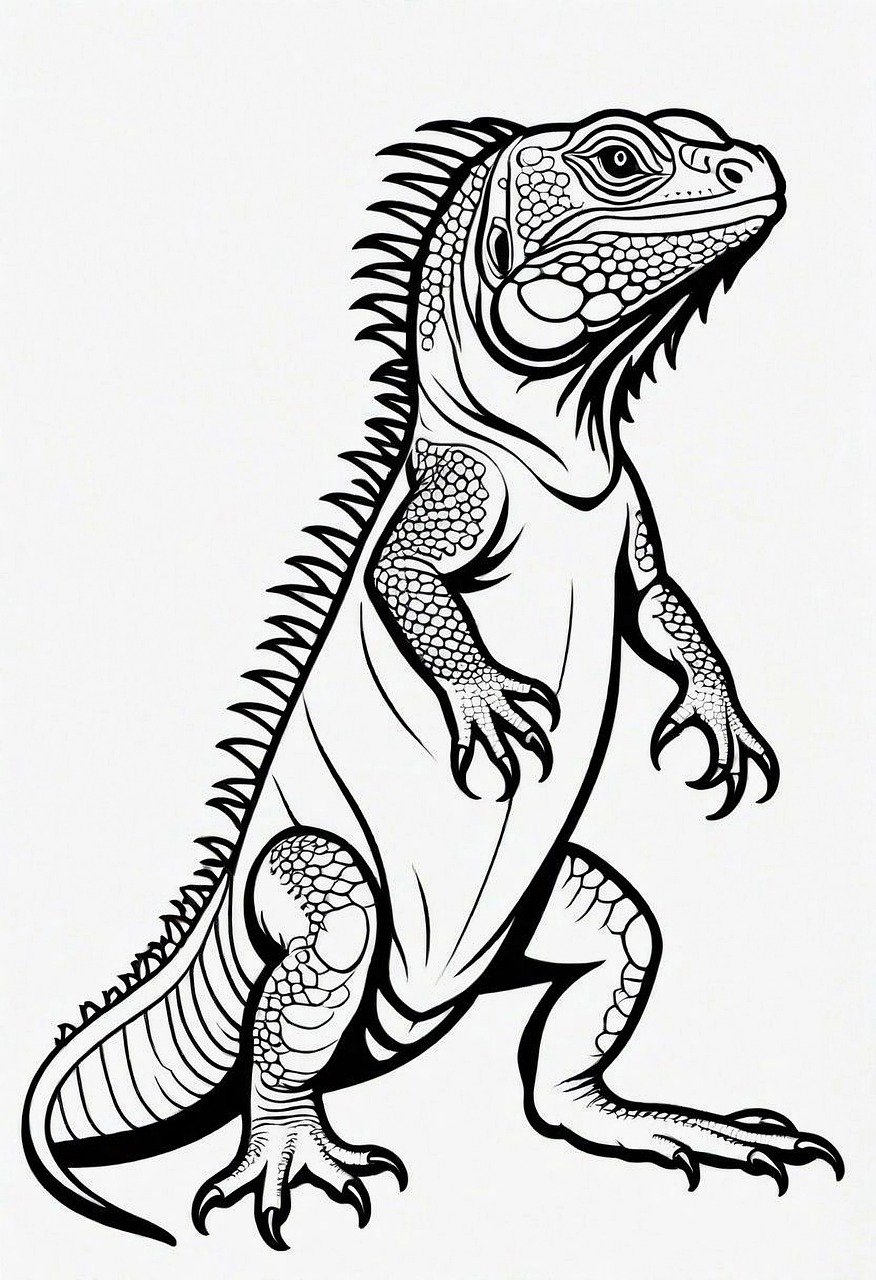 170+ Lizard Coloring Page Designs 68