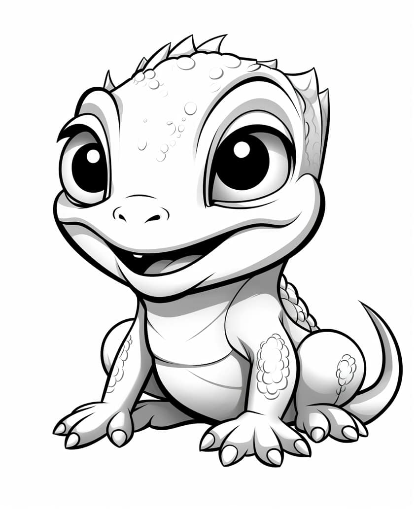 170+ Lizard Coloring Page Designs 87