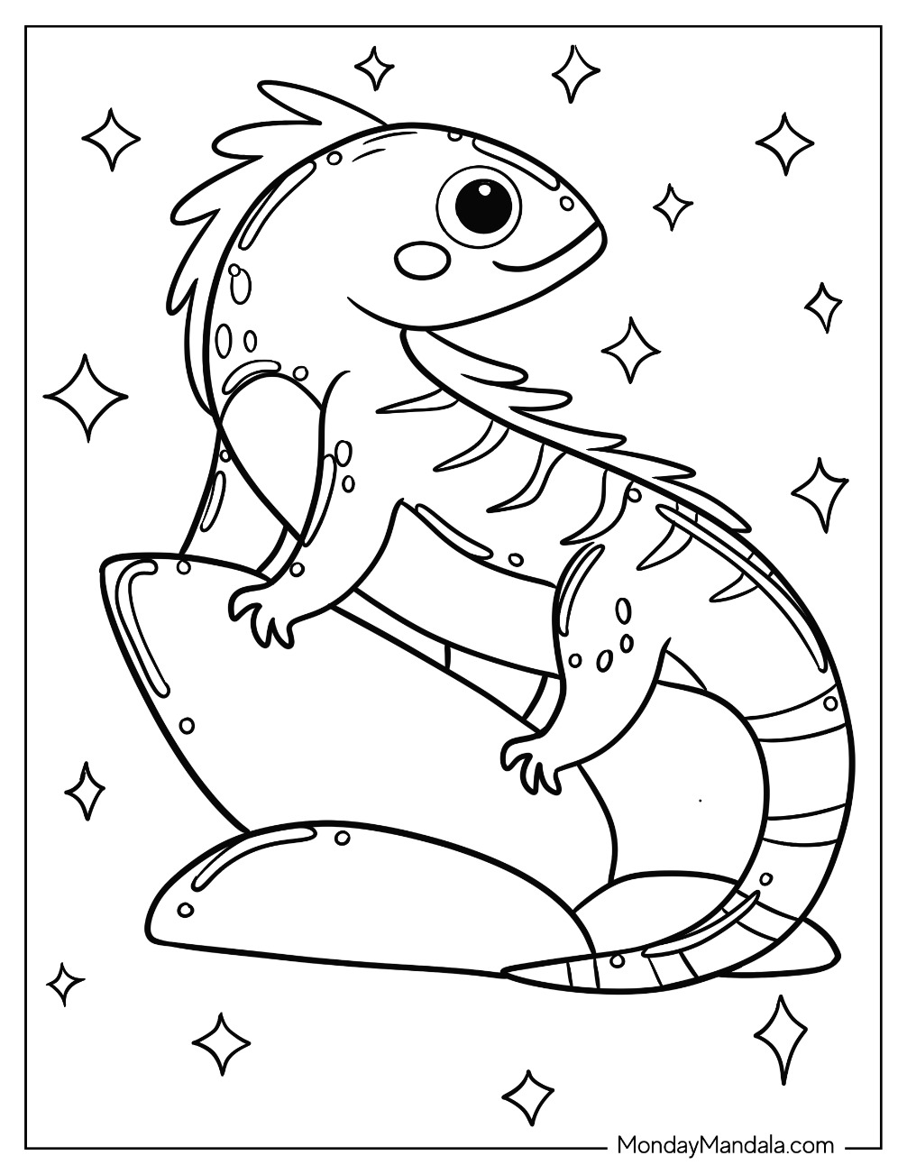 170+ Lizard Coloring Page Designs 96