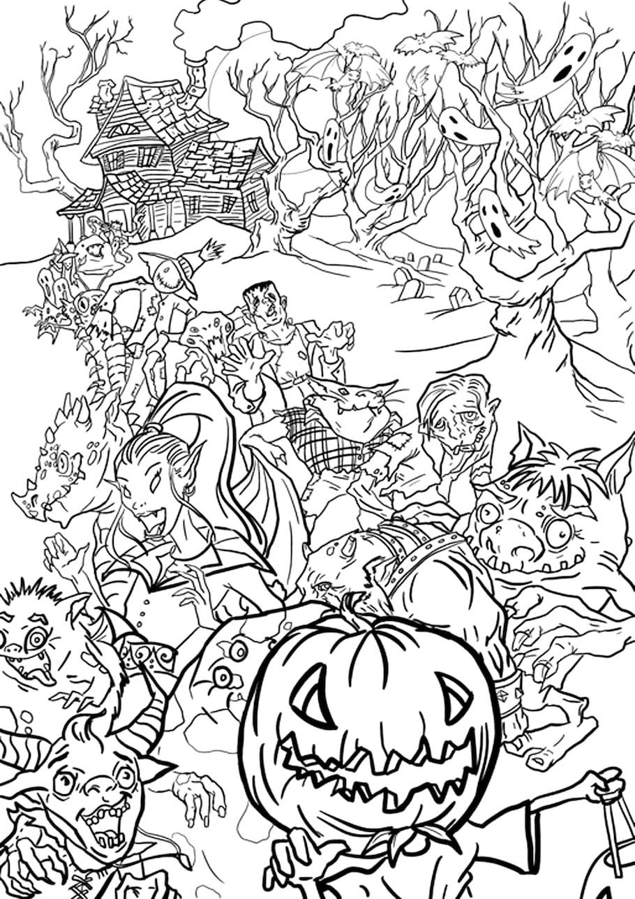 170+ Scary Coloring Pages for Spooky Fun 132