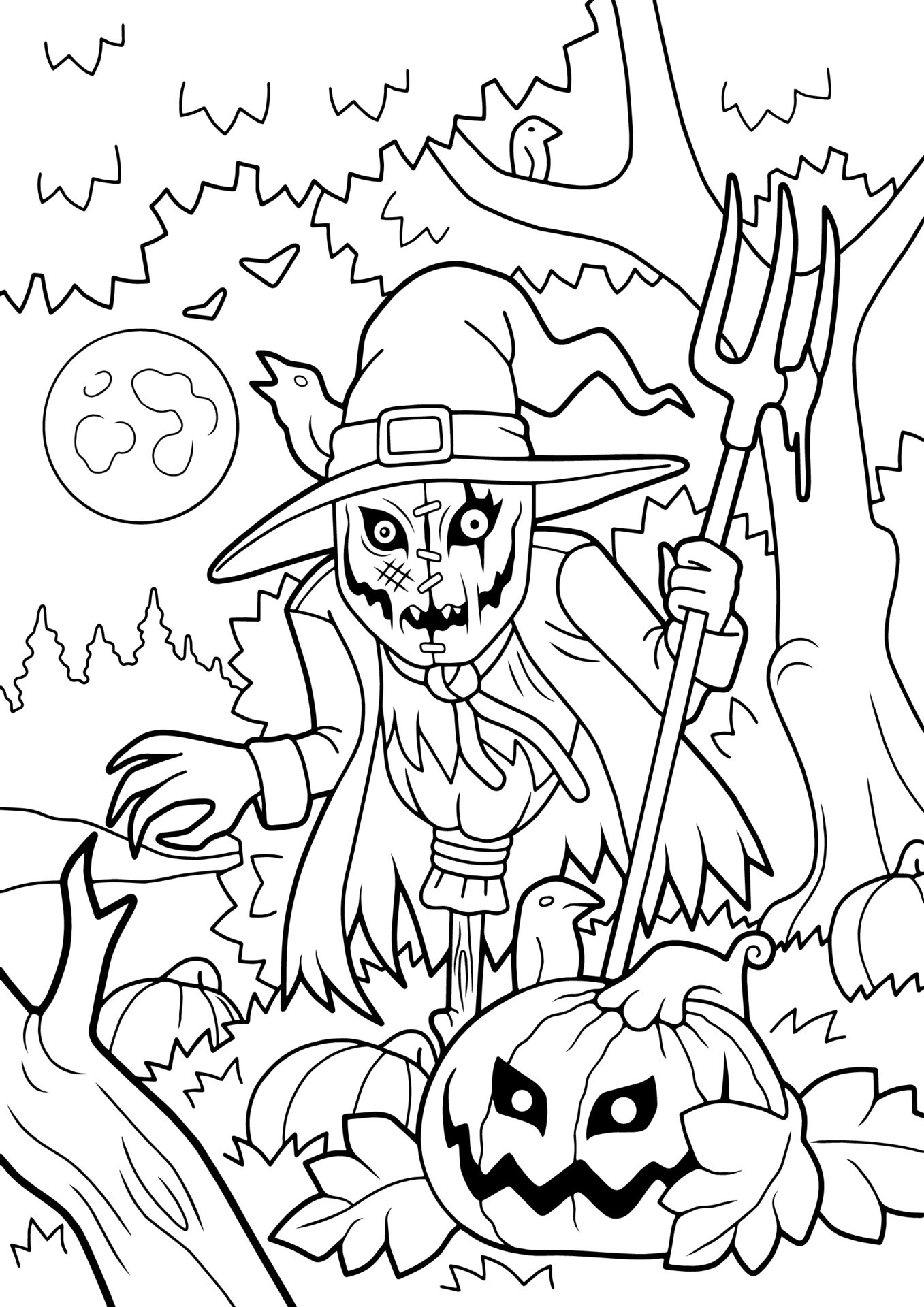 170+ Scary Coloring Pages for Spooky Fun 150