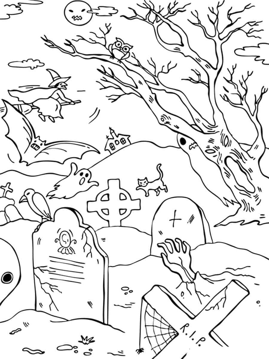 170+ Scary Coloring Pages for Spooky Fun 153