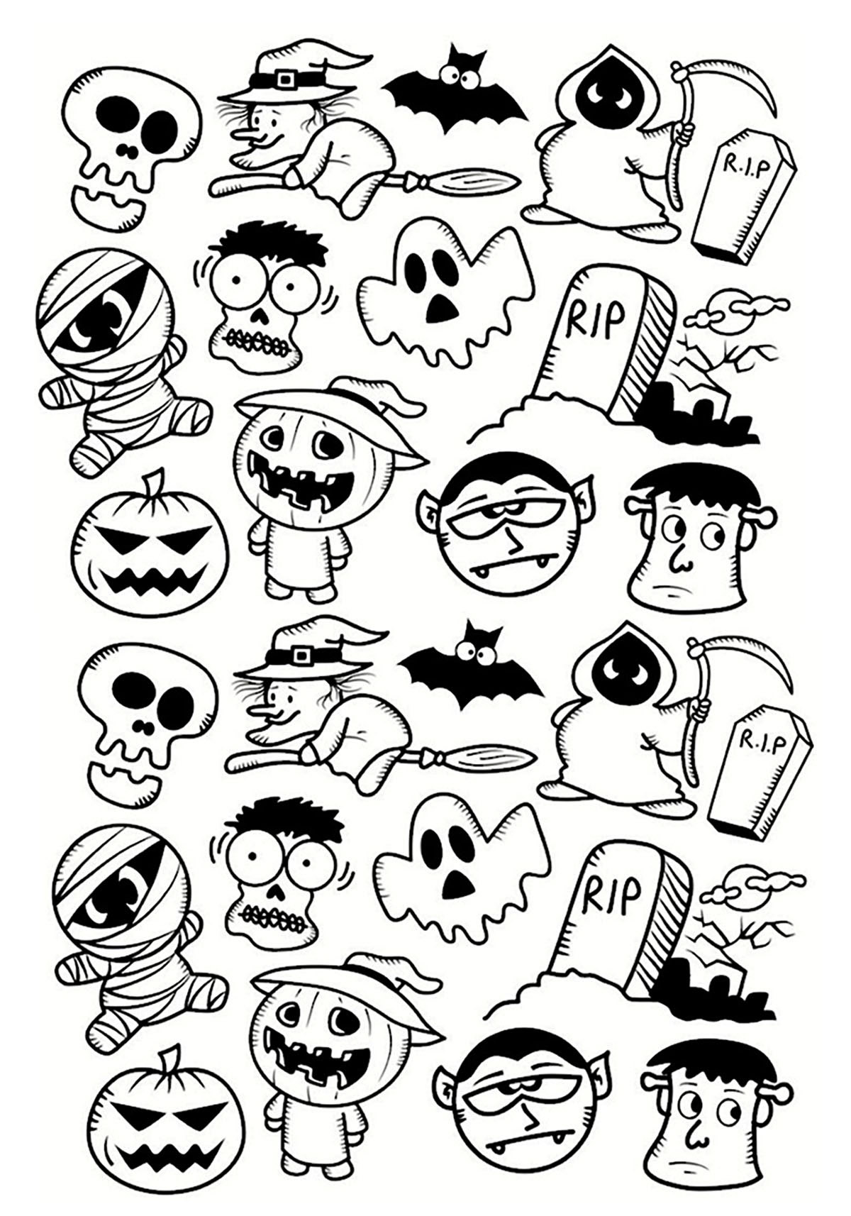 170+ Scary Coloring Pages for Spooky Fun 175