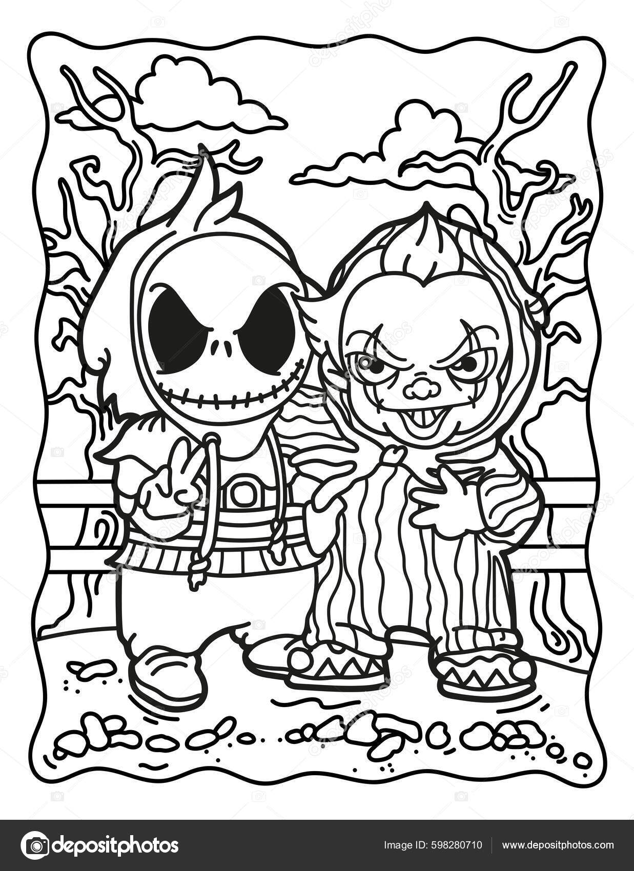 170+ Scary Coloring Pages for Spooky Fun 20