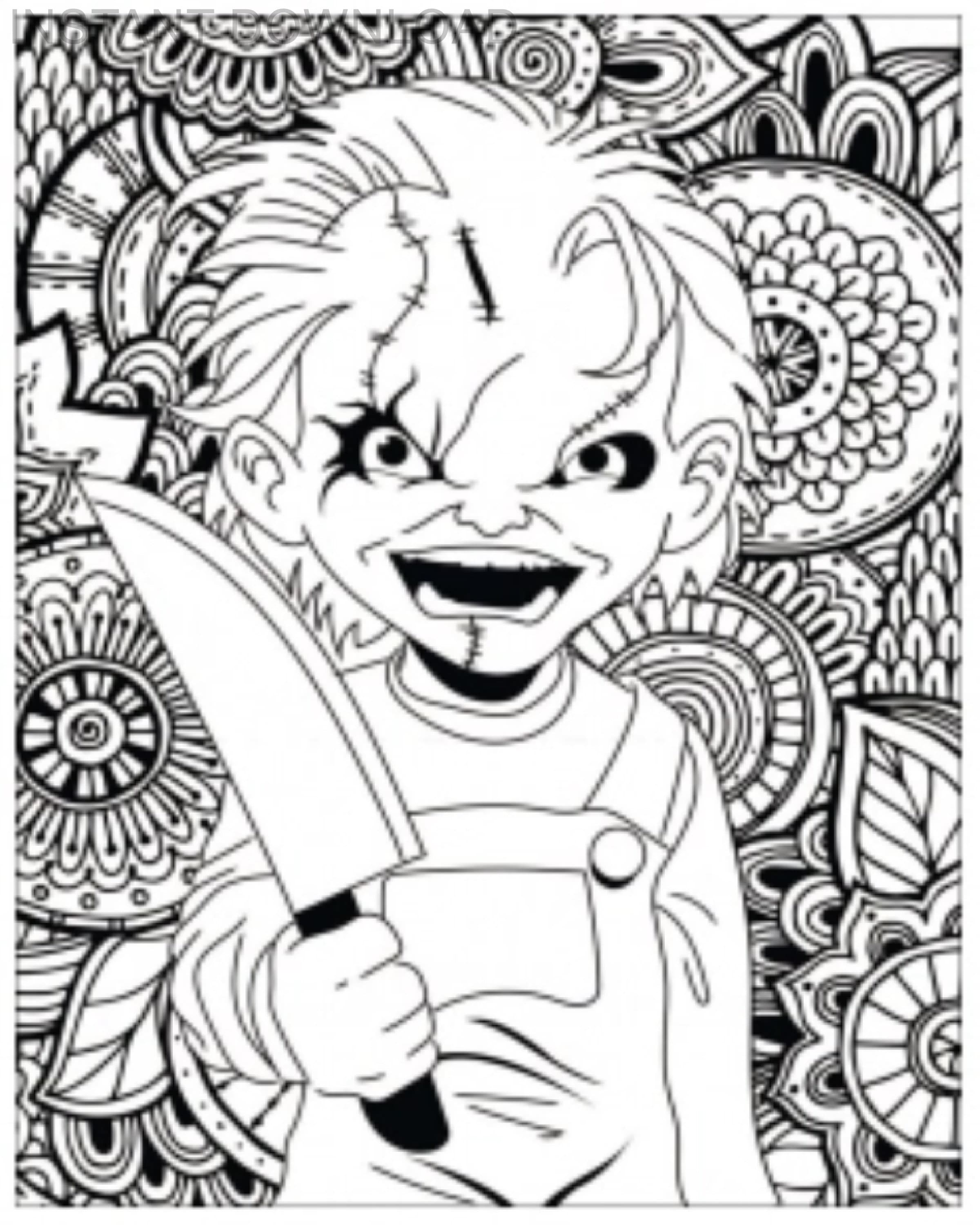 170+ Scary Coloring Pages for Spooky Fun 9