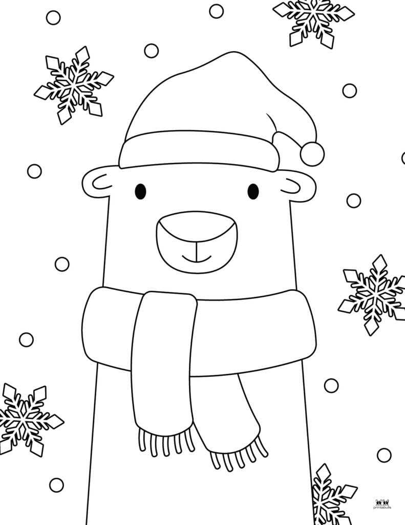 180+ Polar Bear Coloring Pages Printable 10