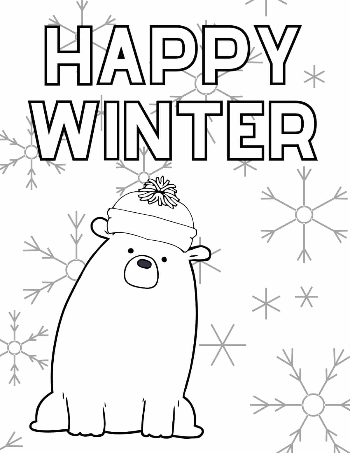 180+ Polar Bear Coloring Pages Printable 115