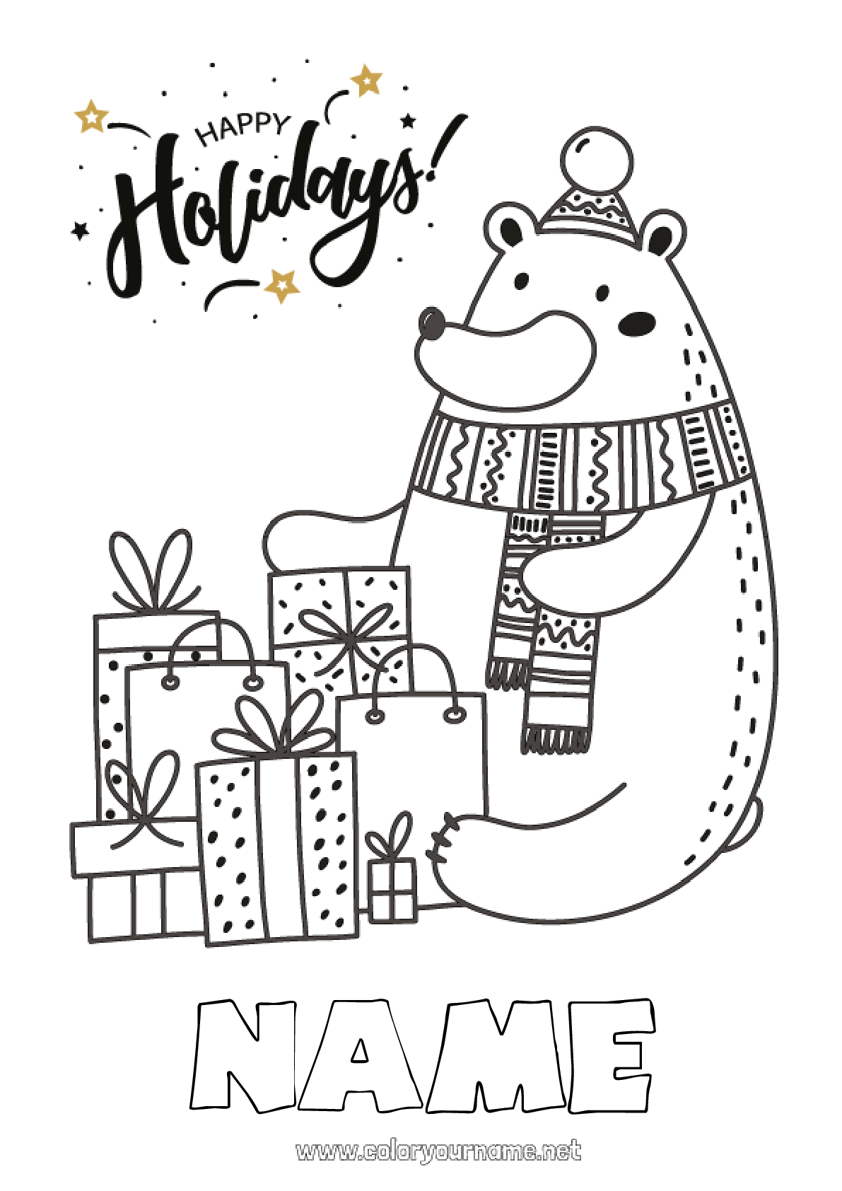 180+ Polar Bear Coloring Pages Printable 119