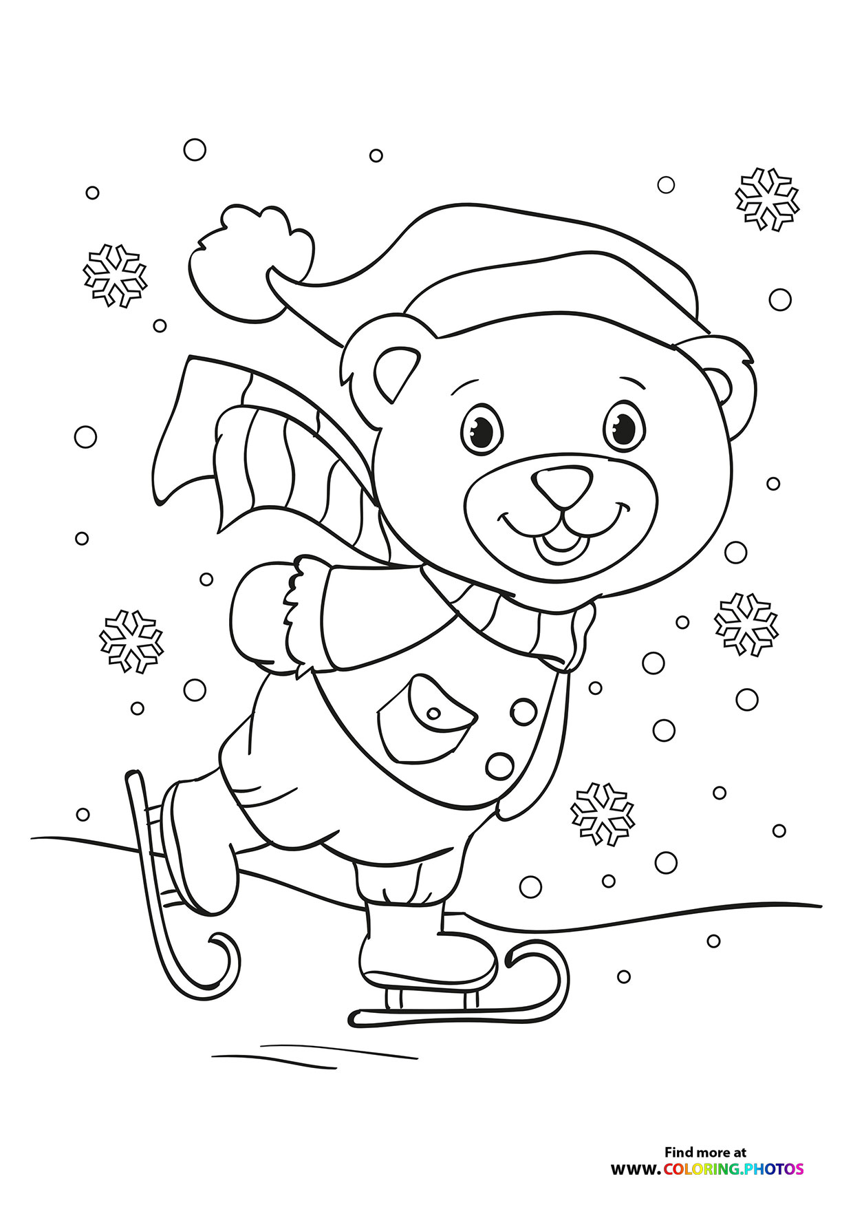 180+ Polar Bear Coloring Pages Printable 133