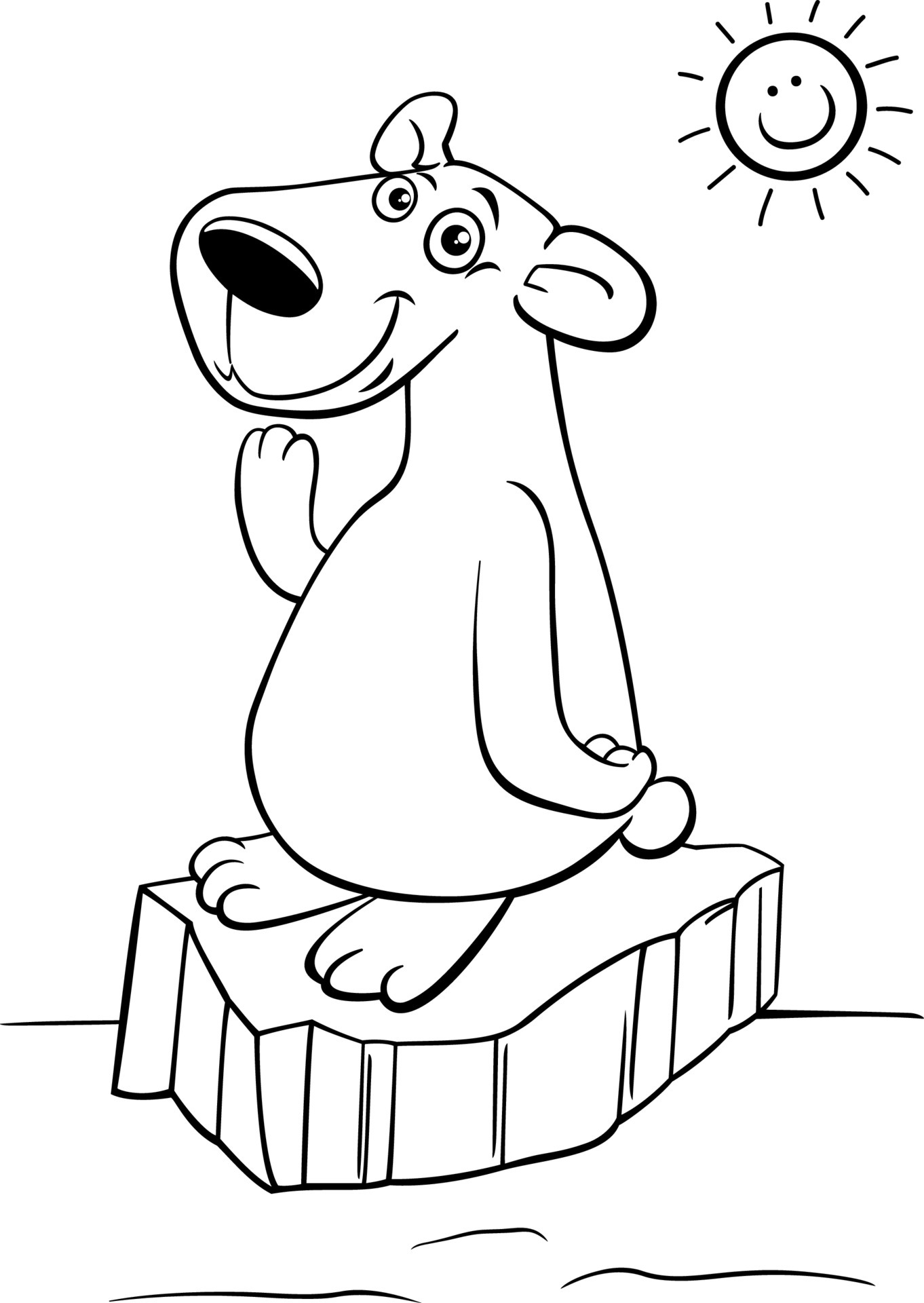 180+ Polar Bear Coloring Pages Printable 140