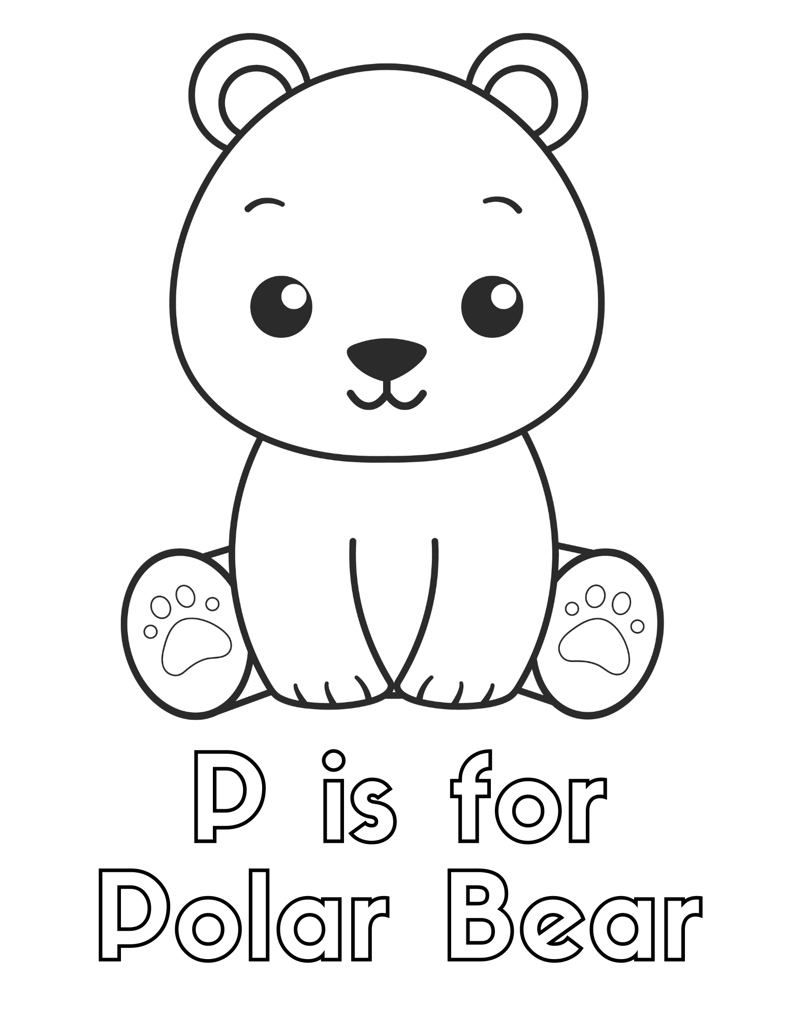 180+ Polar Bear Coloring Pages Printable 152