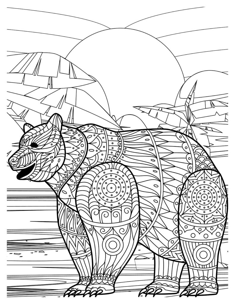 180+ Polar Bear Coloring Pages Printable 16