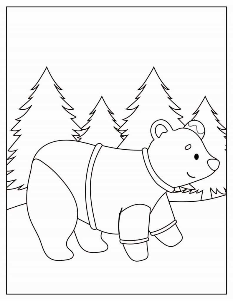 180+ Polar Bear Coloring Pages Printable 17