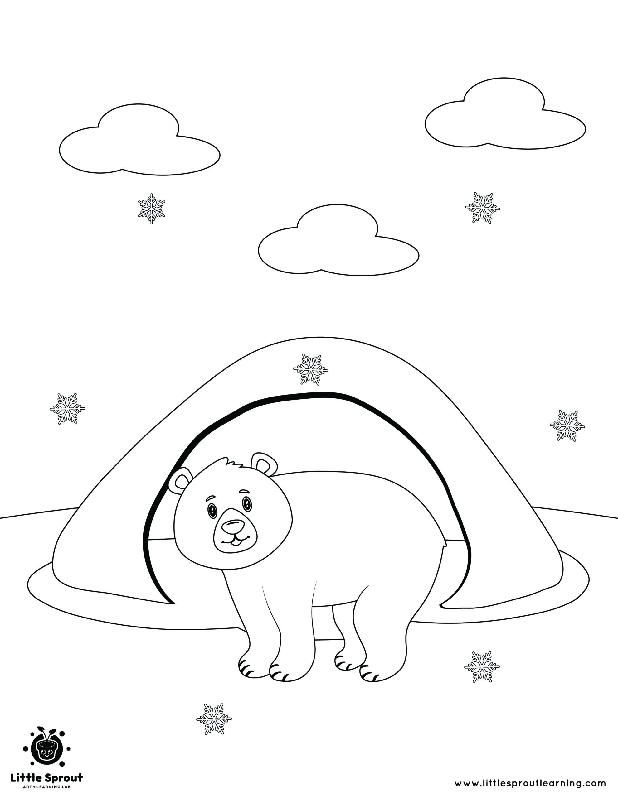 180+ Polar Bear Coloring Pages Printable 173