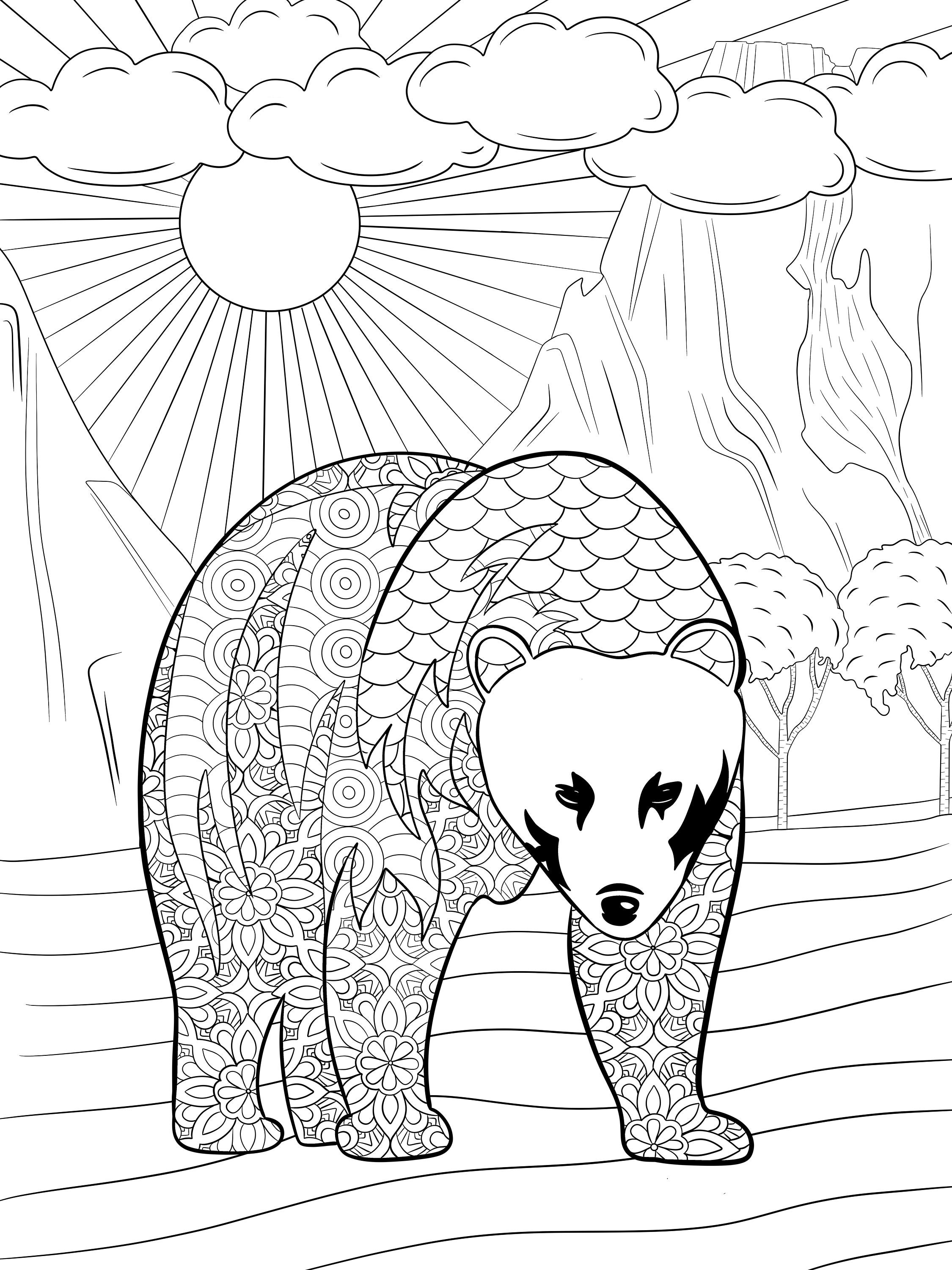 180+ Polar Bear Coloring Pages Printable 177