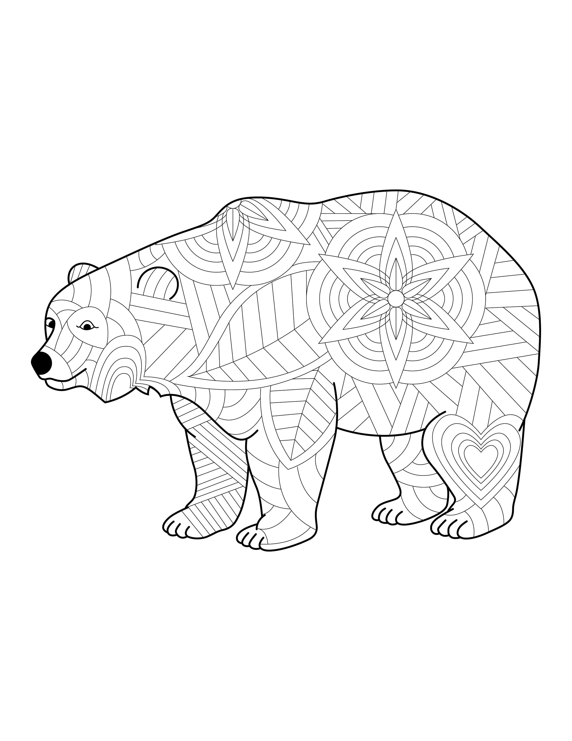 180+ Polar Bear Coloring Pages Printable 178