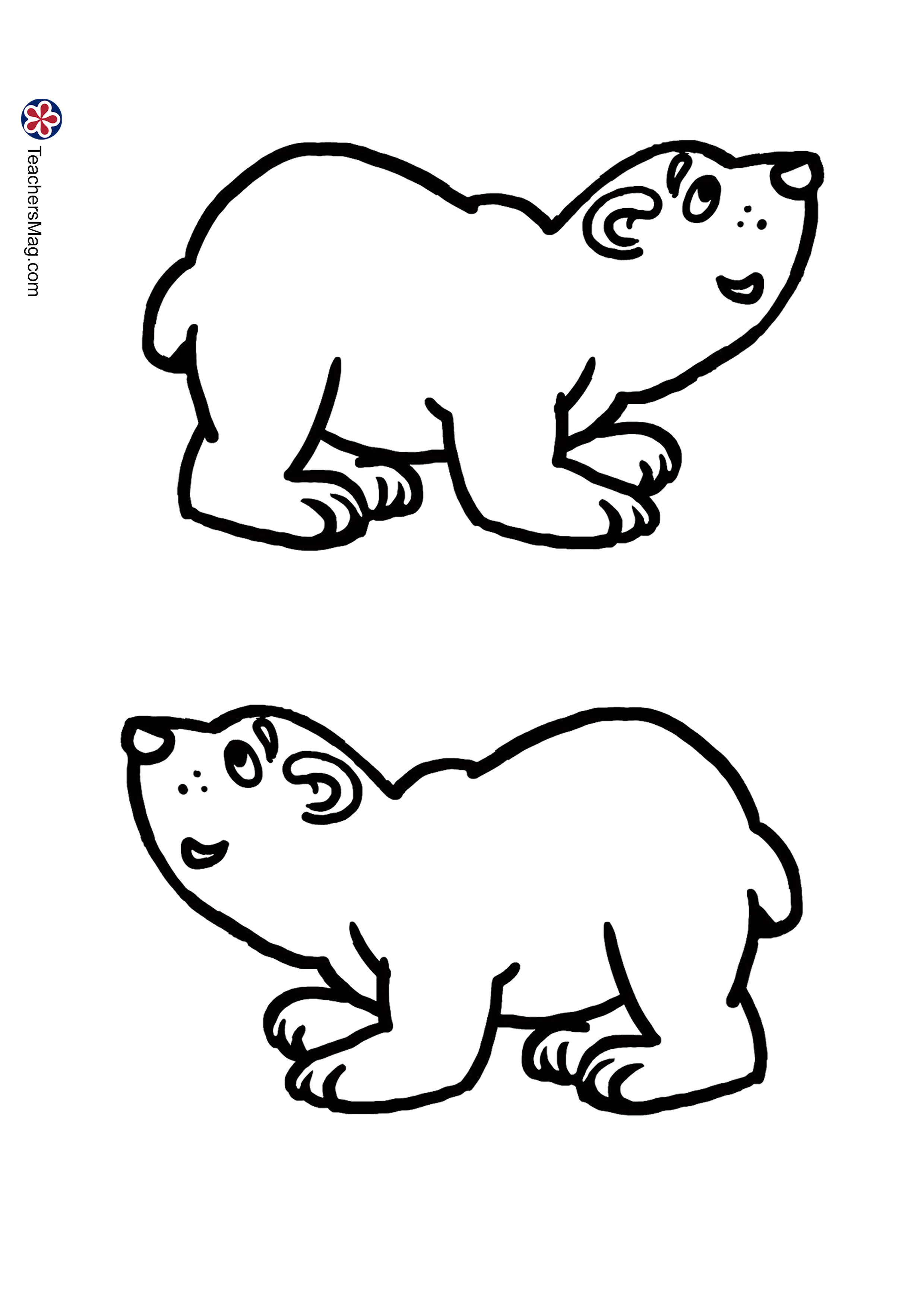 180+ Polar Bear Coloring Pages Printable 184