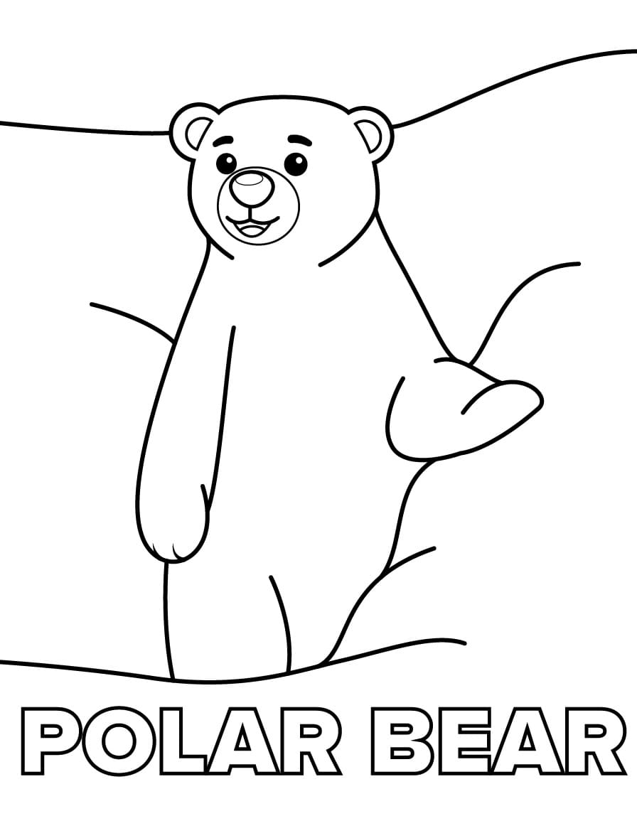 180+ Polar Bear Coloring Pages Printable 39