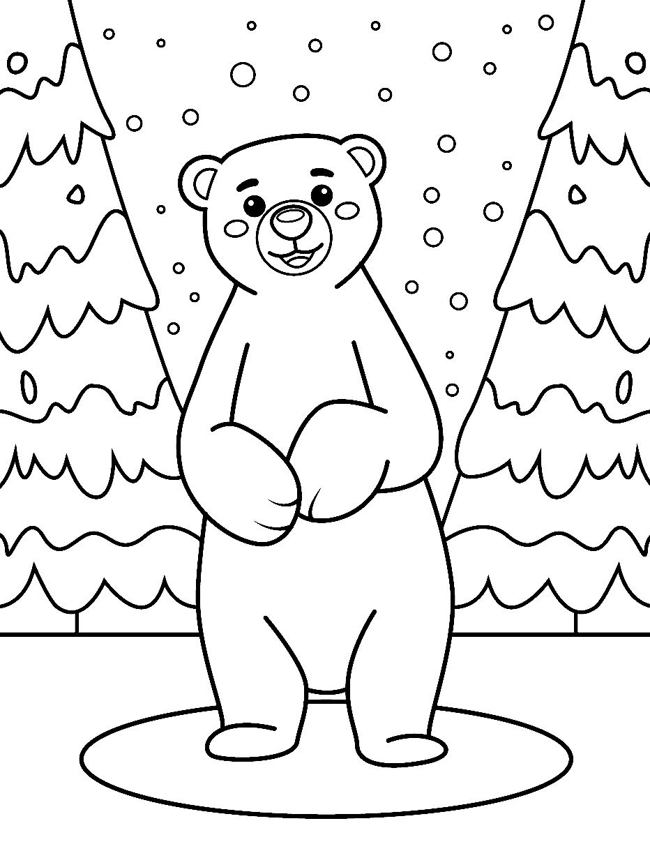 180+ Polar Bear Coloring Pages Printable 44