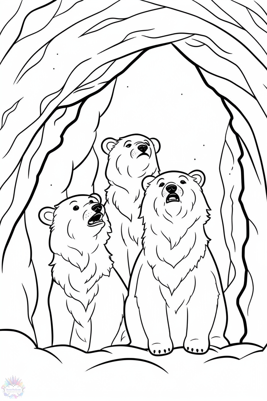 180+ Polar Bear Coloring Pages Printable 62