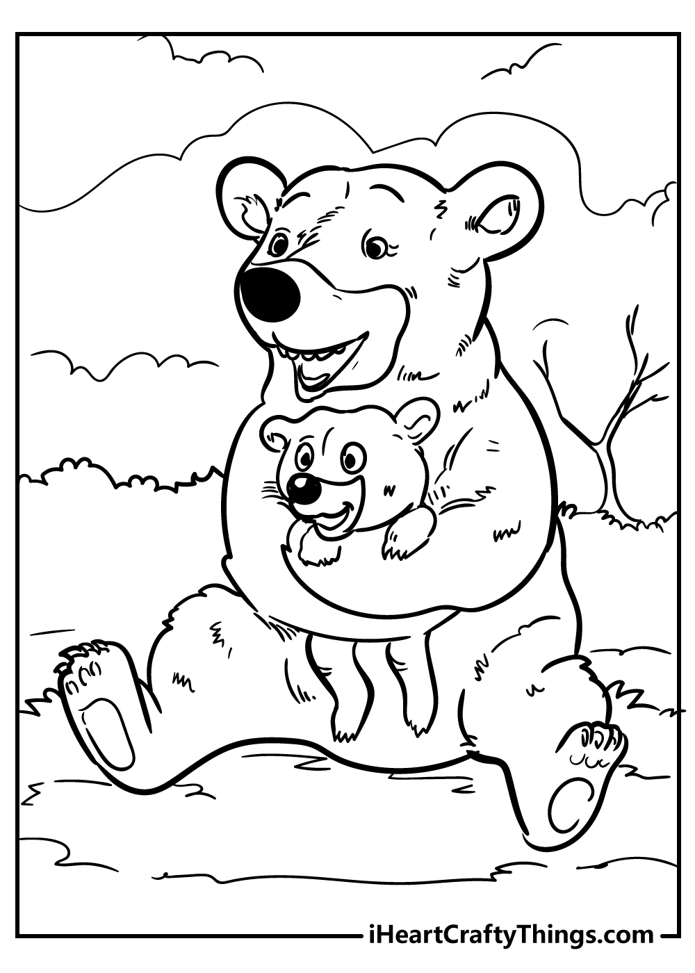 180+ Polar Bear Coloring Pages Printable 86