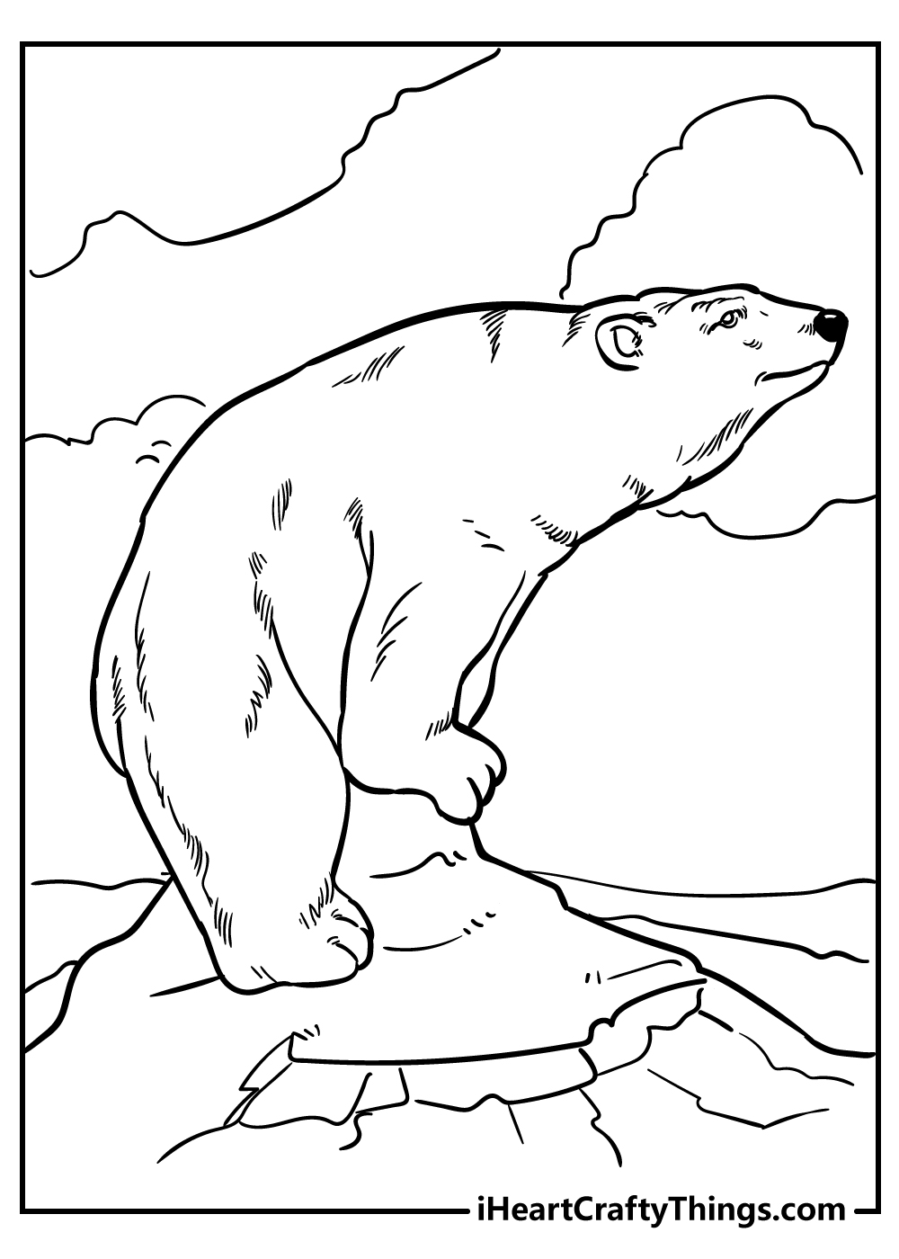 180+ Polar Bear Coloring Pages Printable 87