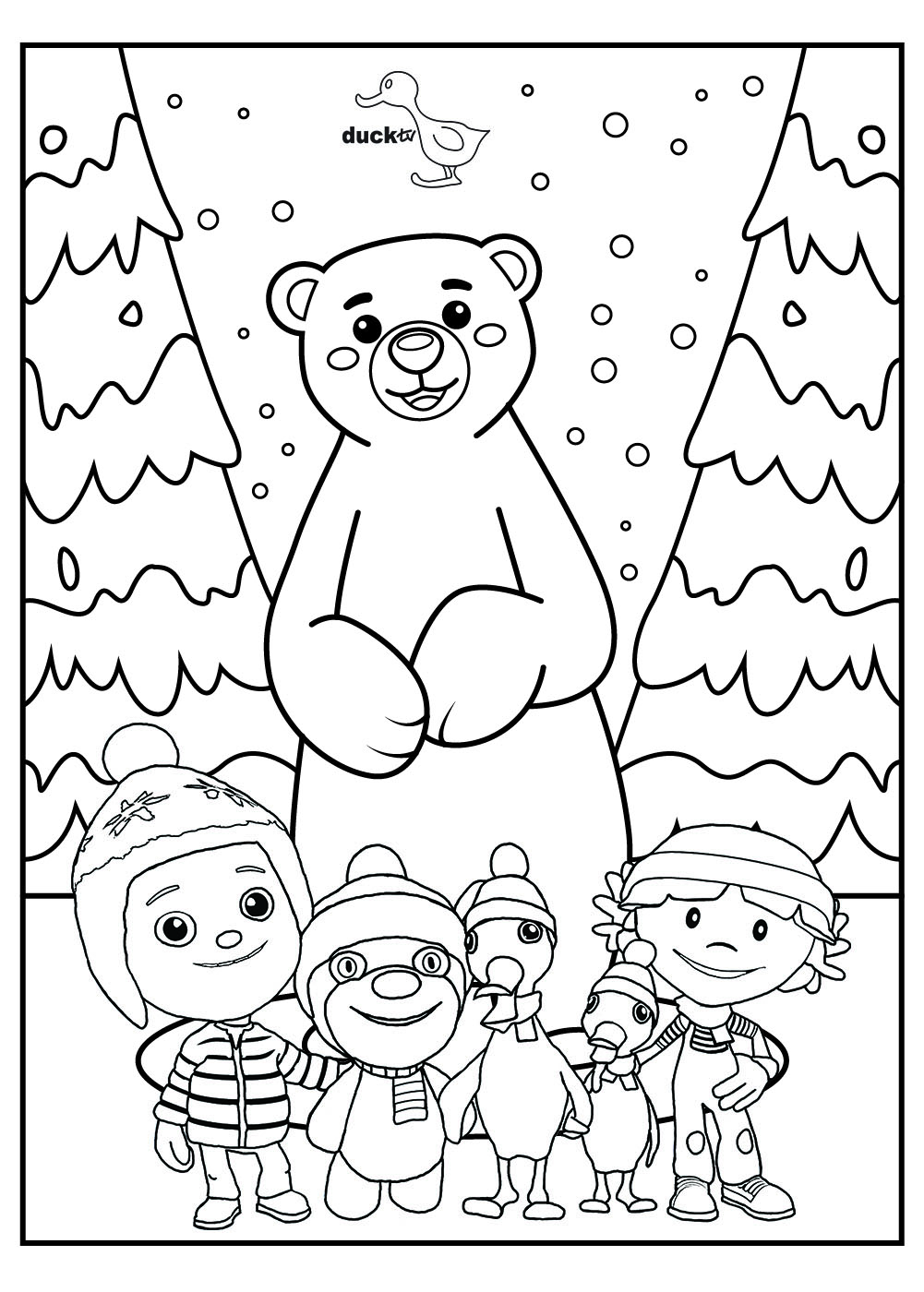 180+ Polar Bear Coloring Pages Printable 89