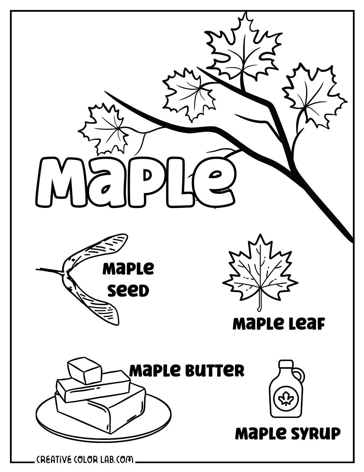 194+ Maple Coloring Pages Printable 159