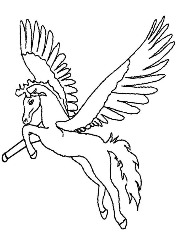 100 Pegasus Coloring Pages for Kids Printable 100