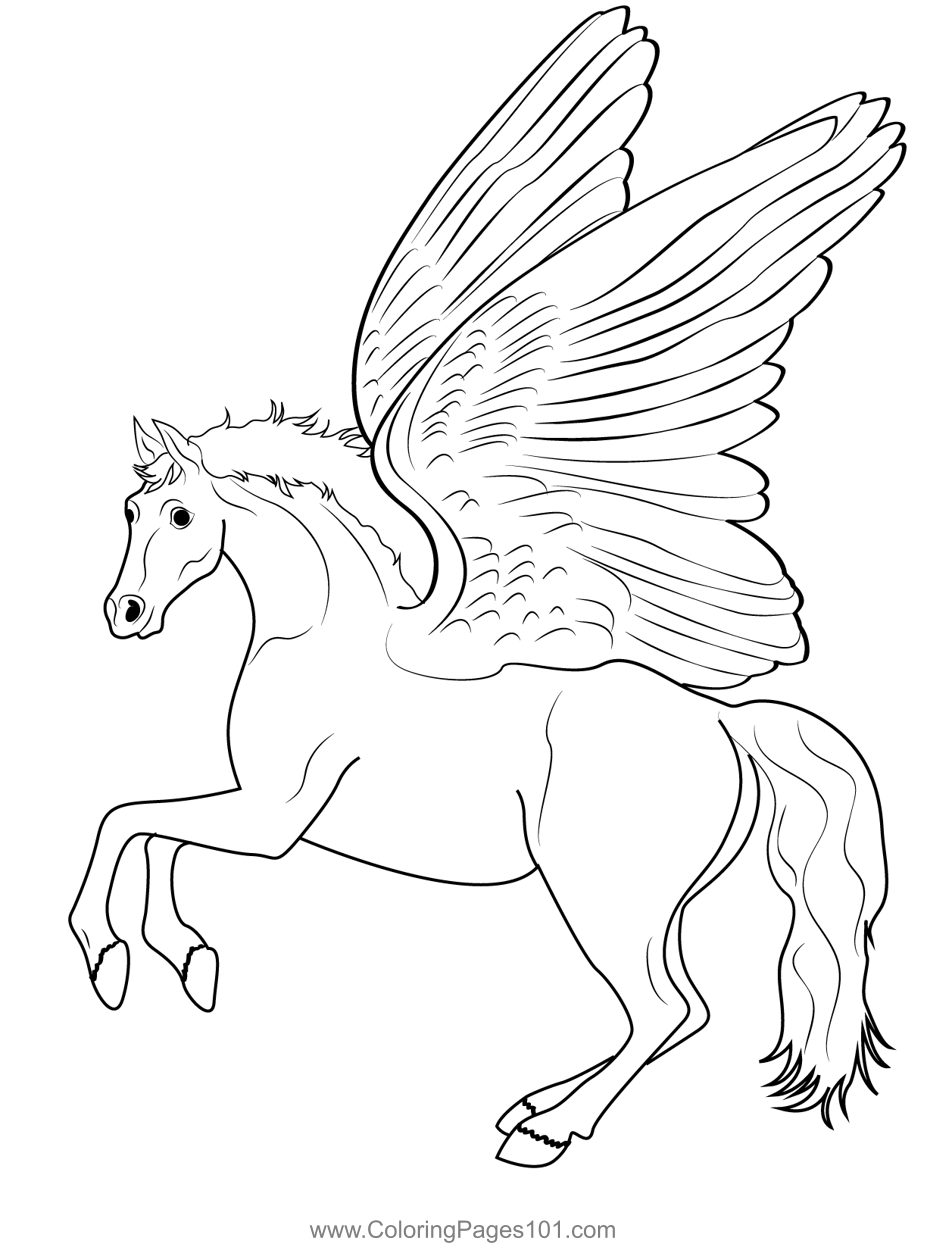 100 Pegasus Coloring Pages for Kids Printable 16