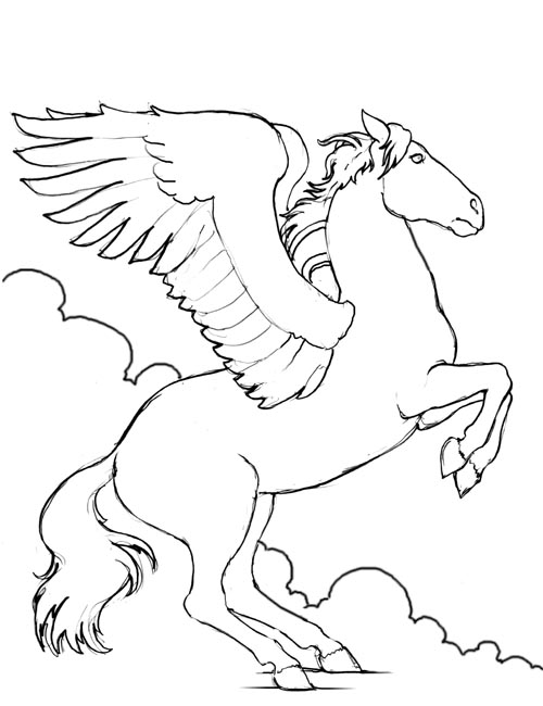 100 Pegasus Coloring Pages for Kids Printable 17