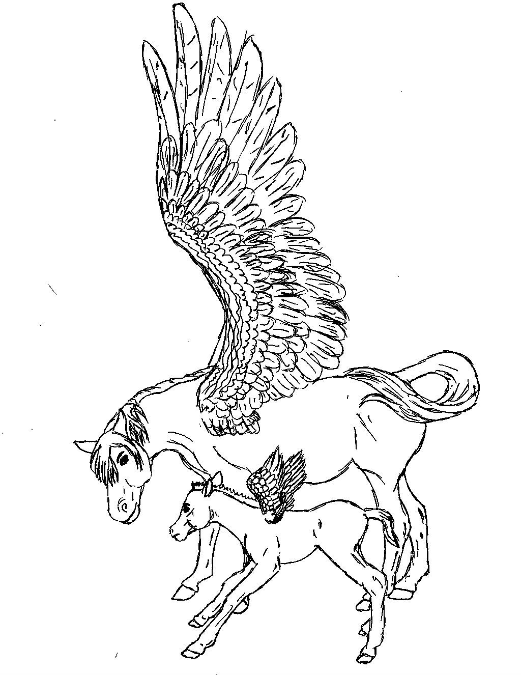 100 Pegasus Coloring Pages for Kids Printable 3