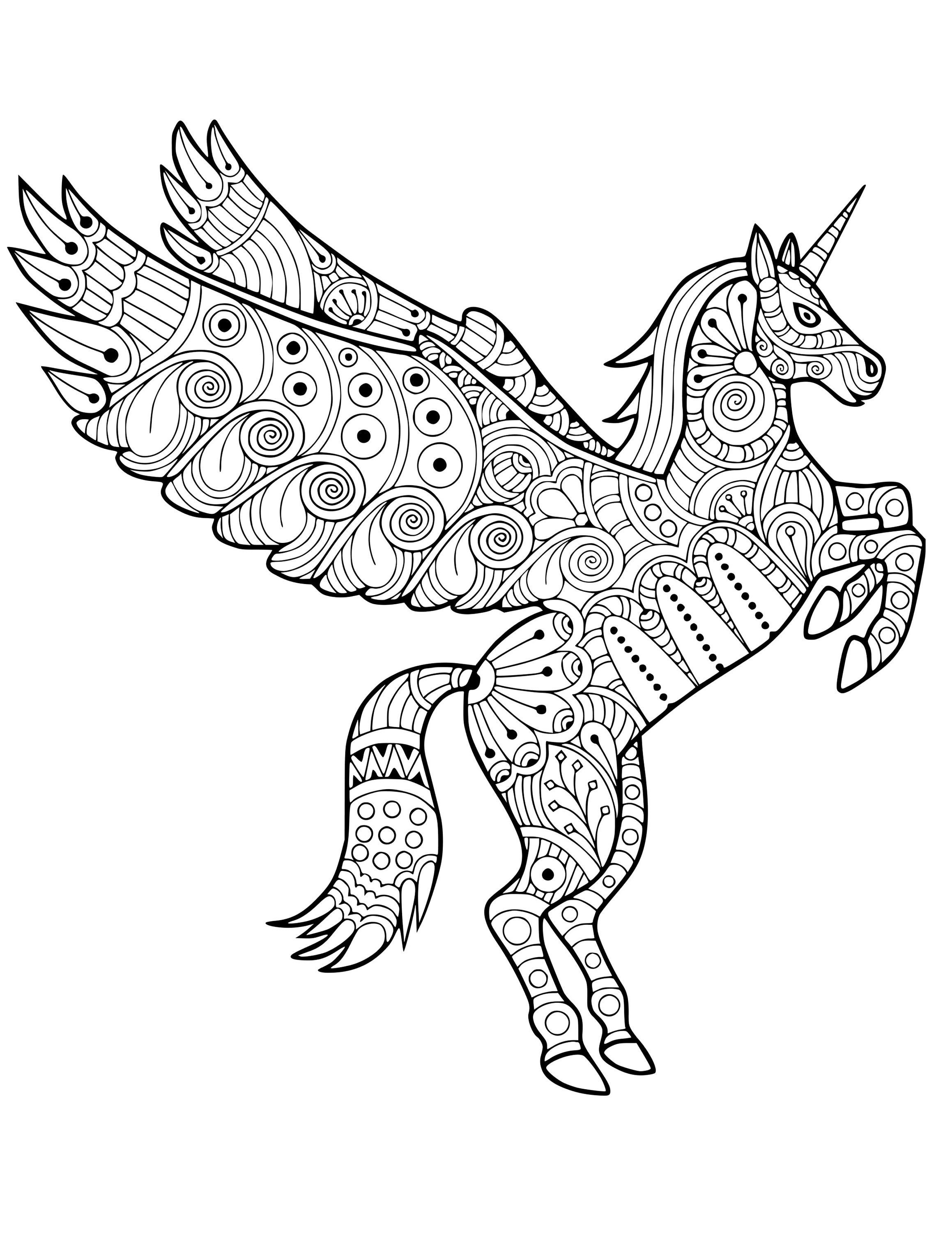 100 Pegasus Coloring Pages for Kids Printable 31