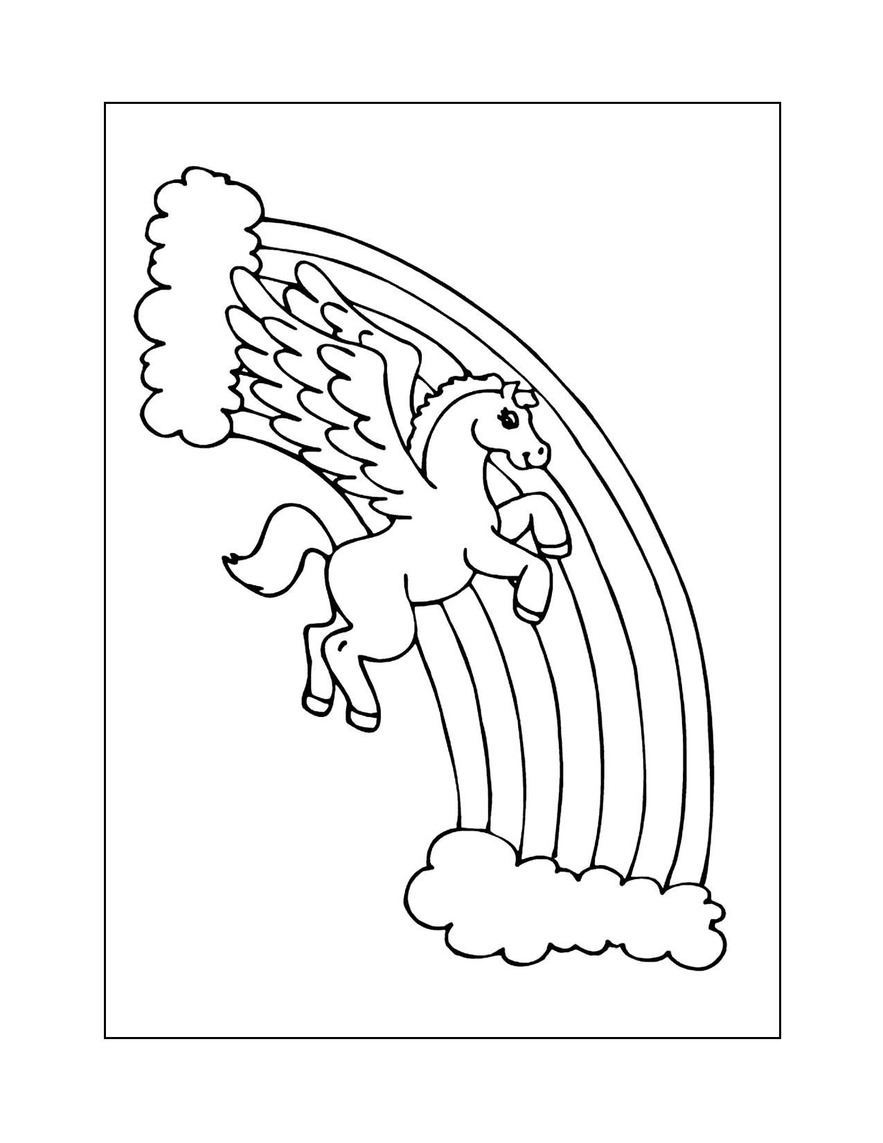 100 Pegasus Coloring Pages for Kids Printable 34