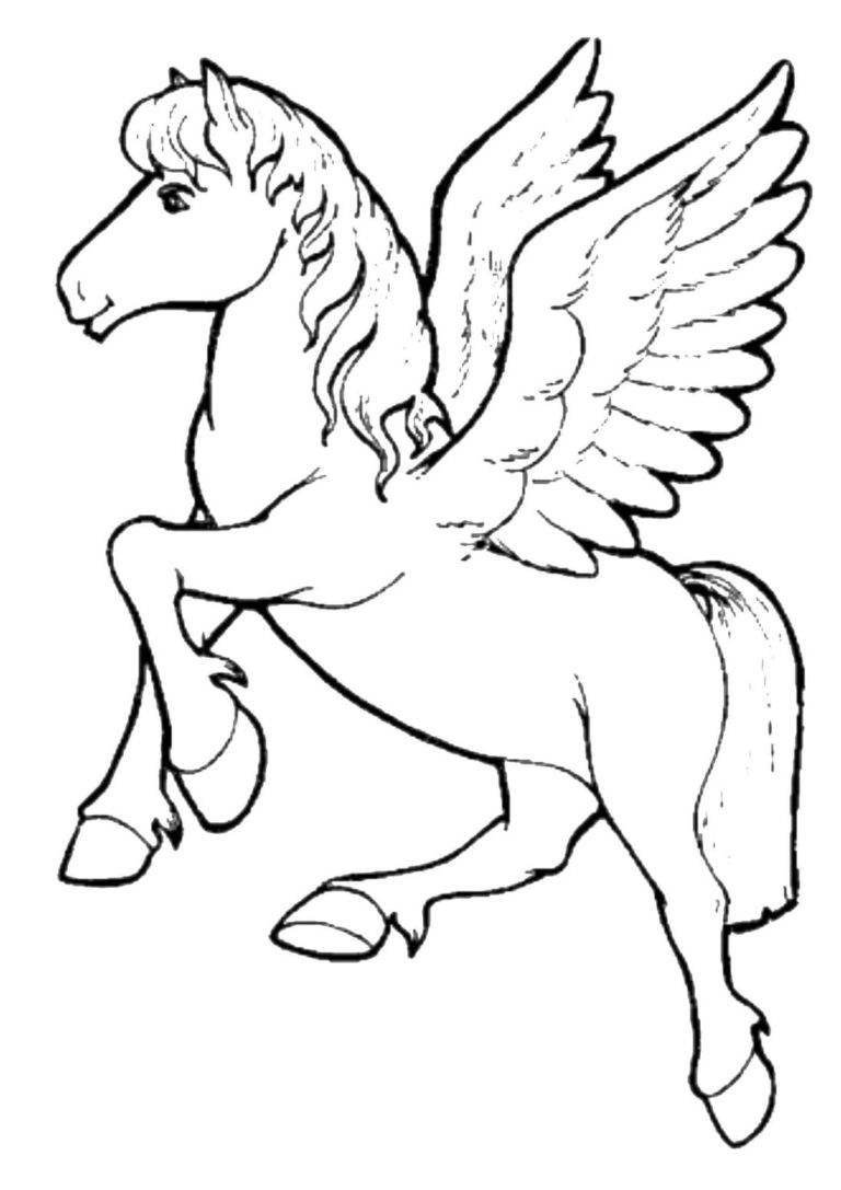 100 Pegasus Coloring Pages for Kids Printable 40