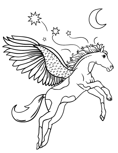 100 Pegasus Coloring Pages for Kids Printable 42