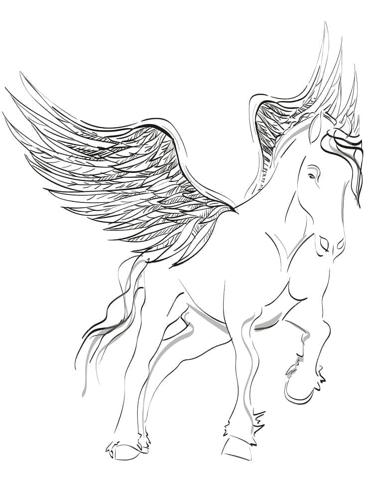 100 Pegasus Coloring Pages for Kids Printable 47