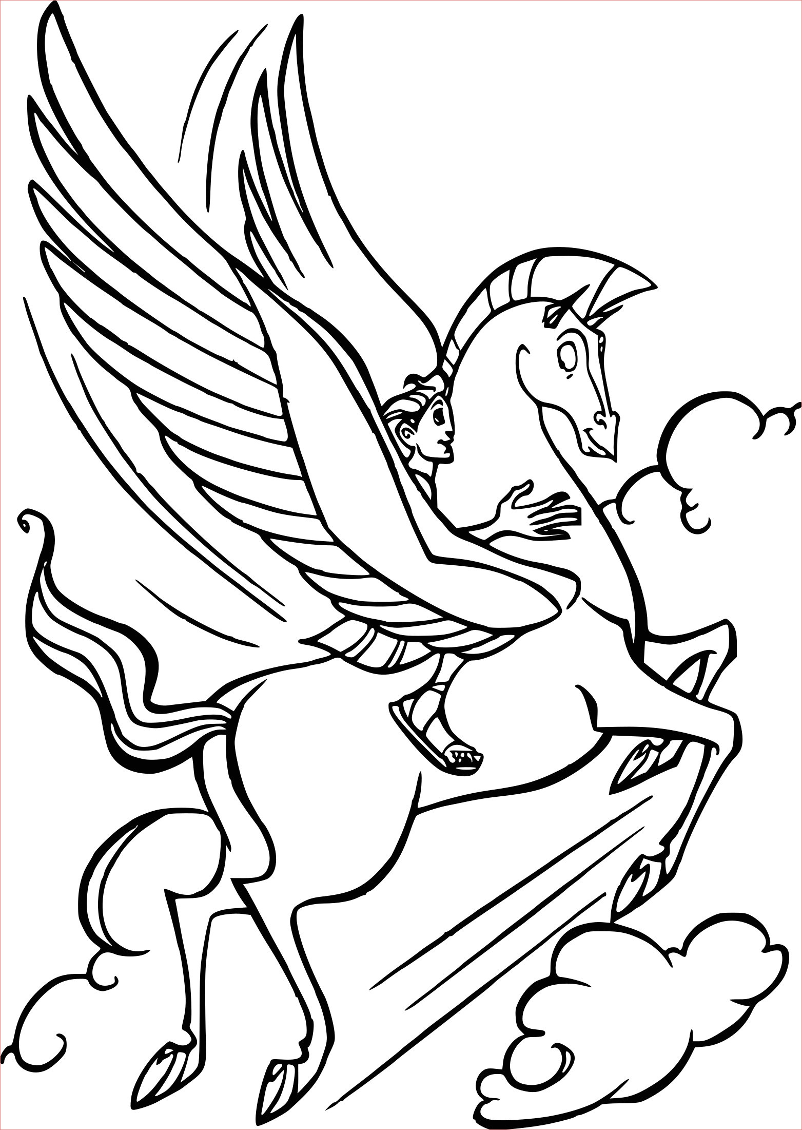 100 Pegasus Coloring Pages for Kids Printable 61