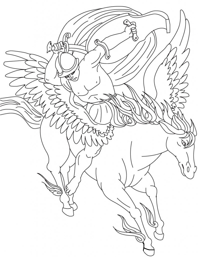 100 Pegasus Coloring Pages for Kids Printable 63