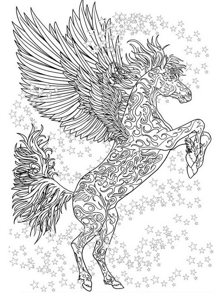 100 Pegasus Coloring Pages for Kids Printable 65