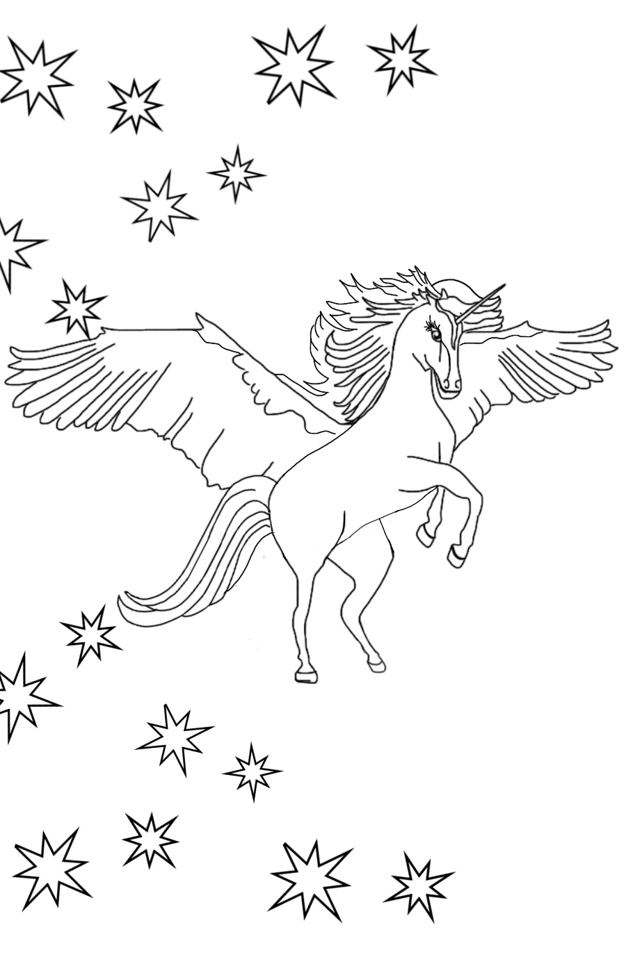 100 Pegasus Coloring Pages for Kids Printable 67